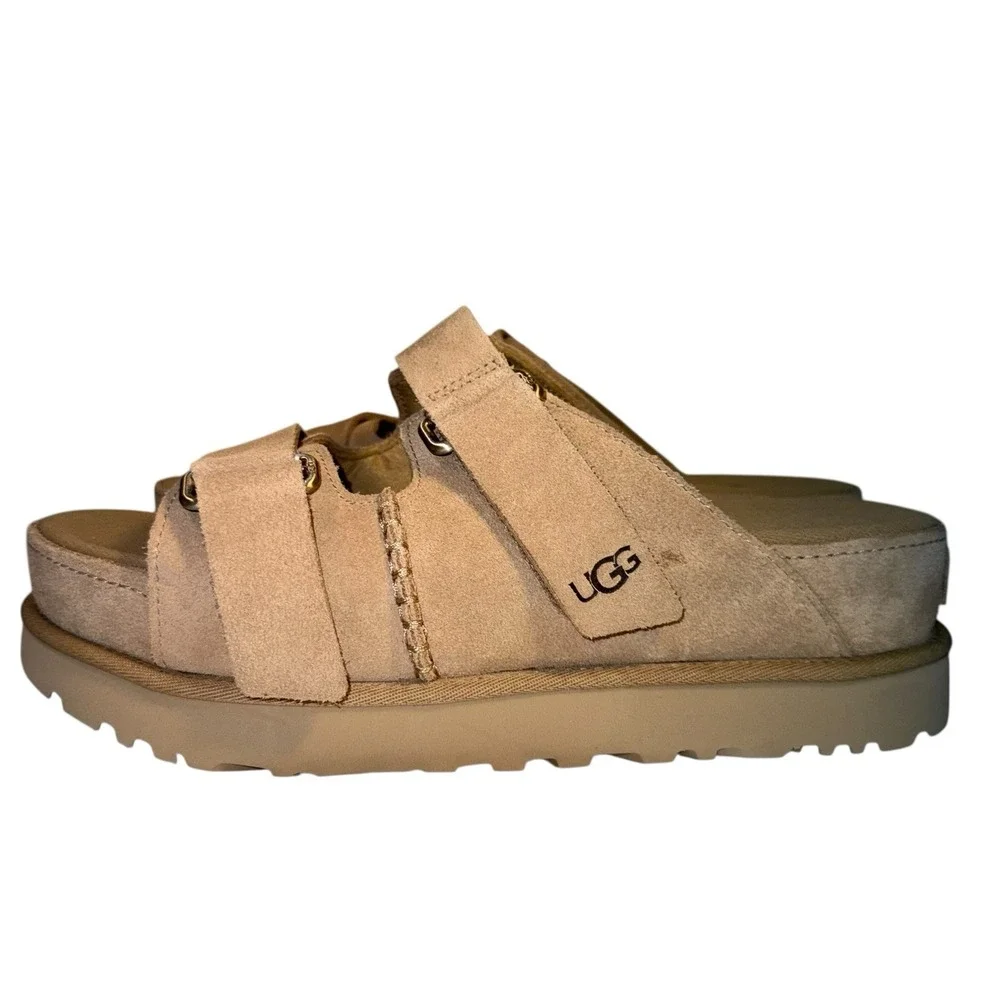 UGG Goldenstar HI Slide Chestnut‎ Platform Sandal Women's US size 11 - Picture 3 of 6